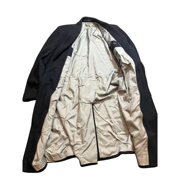 HUGO BOSS Mens Morgan navy Blue Virgin Wool Blend Overcoat Coat Size 42R - Picture 10 of 10